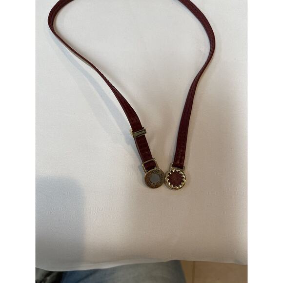 House of Harlow red leather - gold pendant, perfect condition. - Picture 7 of 16